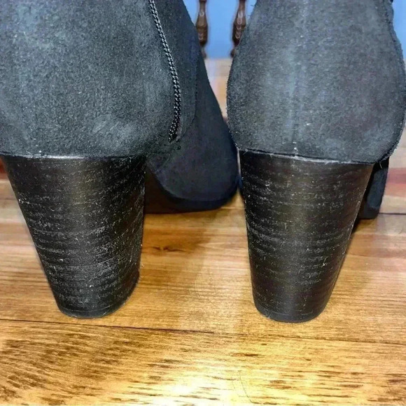 UGG KOOLABURRA Samiah Ankle Boots Ortholite stacked heel suede black side zip - Picture 9 of 13